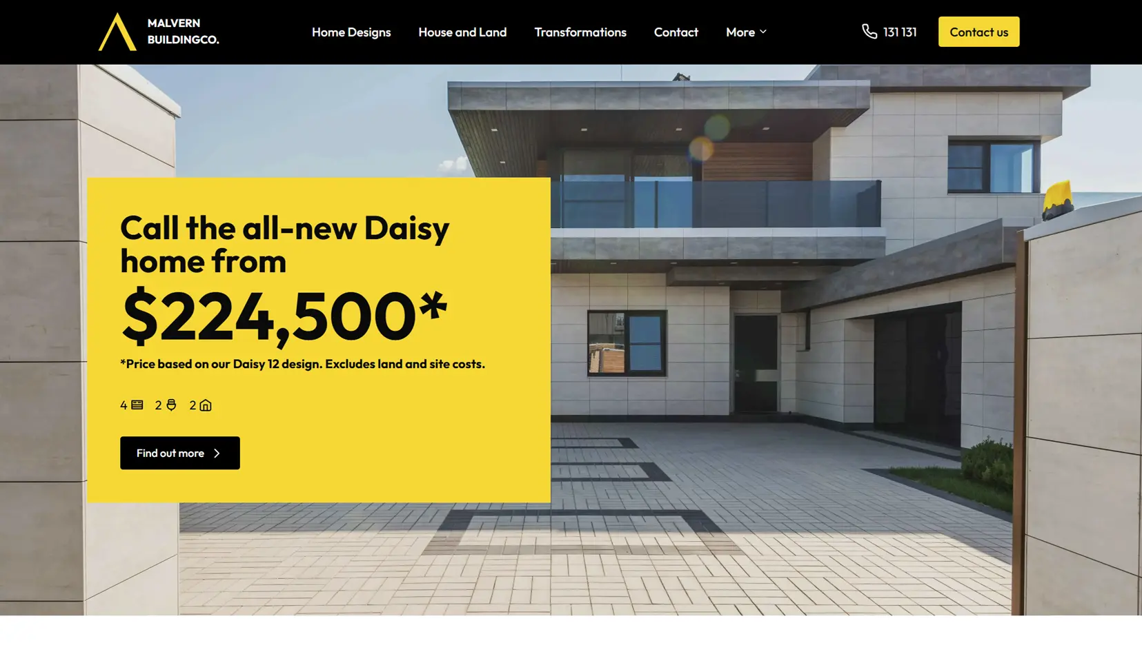 Malvern Construction Website Redesign