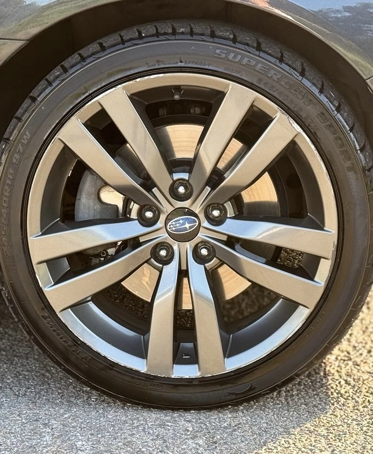 Subaru WRX calipers before refresh